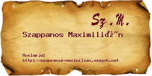Szappanos Maximilián névjegykártya